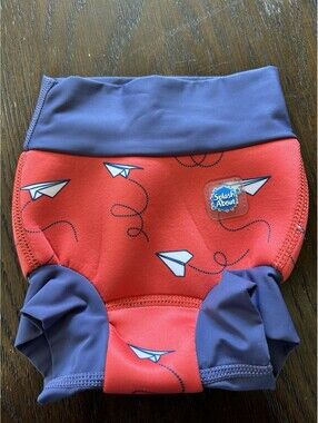 Splash About Happy Nappy Reusable Swim Diaper,  Med. 3-6 Months Paper Airplanes